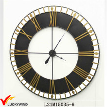 Antique Large Vintage Old Style Industrial Metal Art Wall Clock for Home and Outdoor Decor